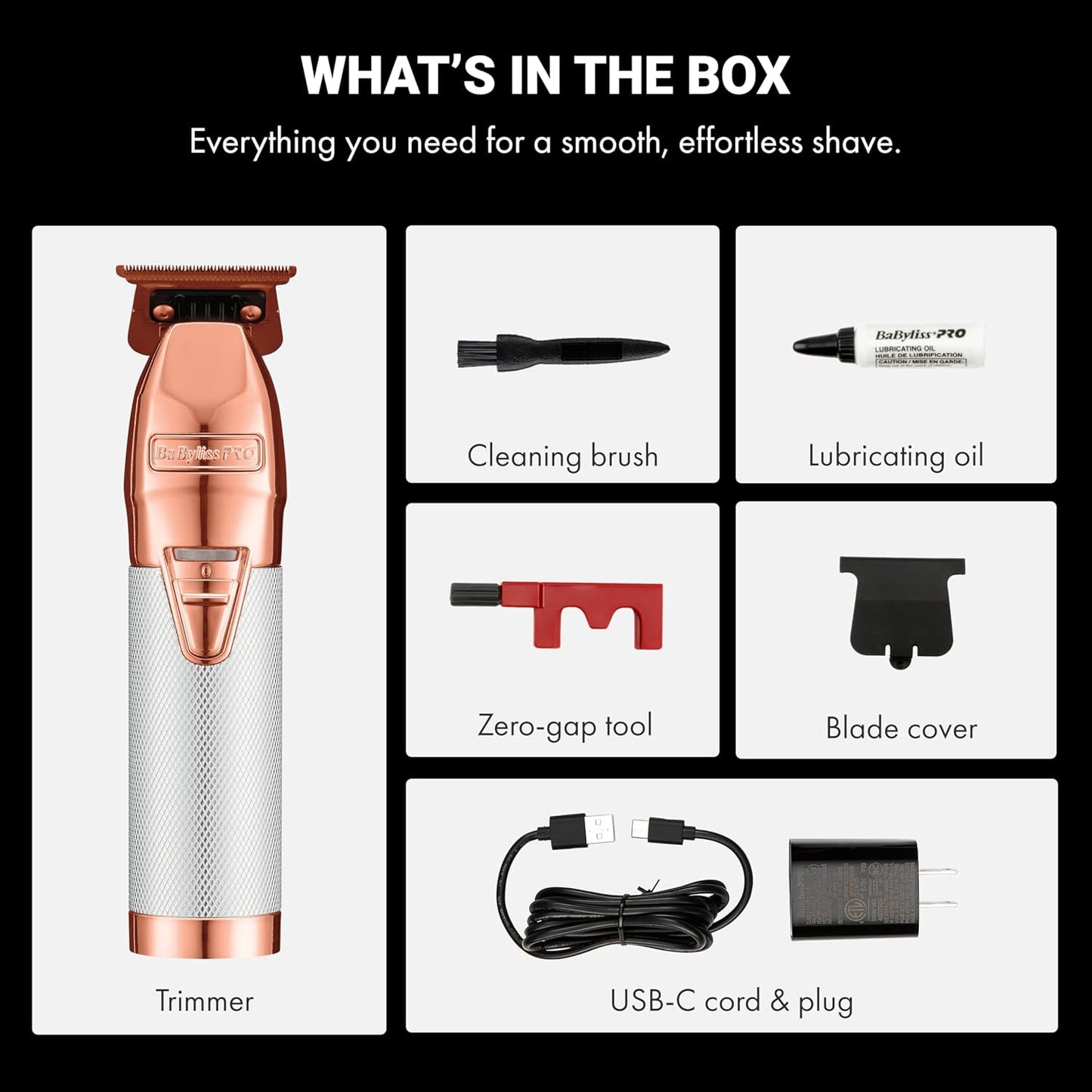 BaBylissPRO ROSEFX+ FX787NRG Rose Gold Trimmer Profesional