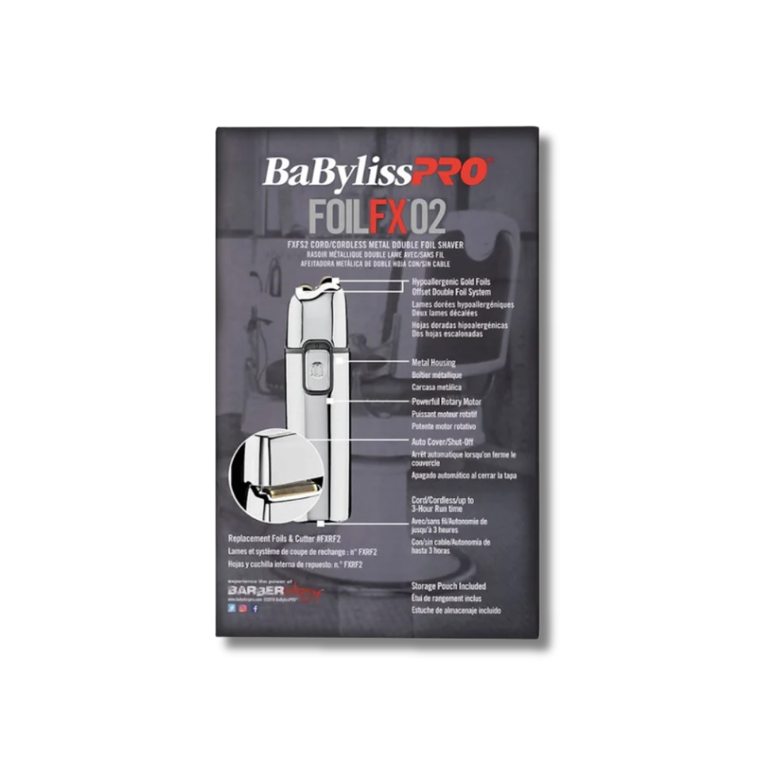 BaBylissPRO FOILFX02 Metal FXFS2 Afeitadora Profesional Double Foil Shaver