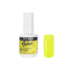 💅✨ Mia Secret® GELUX Gel Polish Neon Yellow 0.5 oz (15 ml) (GP-103) — Esmalte en Gel Profesional de Alta Pigmentación UV/LED ✨💅