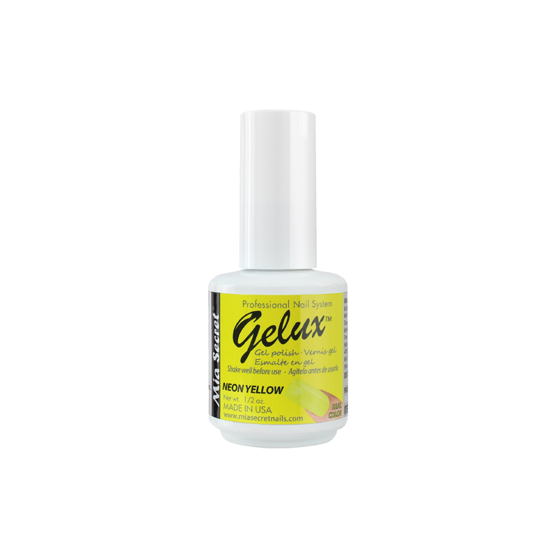 💅✨ Mia Secret® GELUX Gel Polish Neon Yellow 0.5 oz (15 ml) (GP-103) — Esmalte en Gel Profesional de Alta Pigmentación UV/LED ✨💅