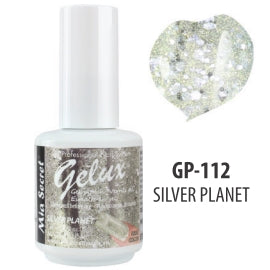 💅✨ Mia Secret® GELUX Gel Polish Silver Planet 0.5 oz (15 ml) (GP-112) — Esmalte en Gel Profesional con Efecto Glitter UV/LED ✨💅