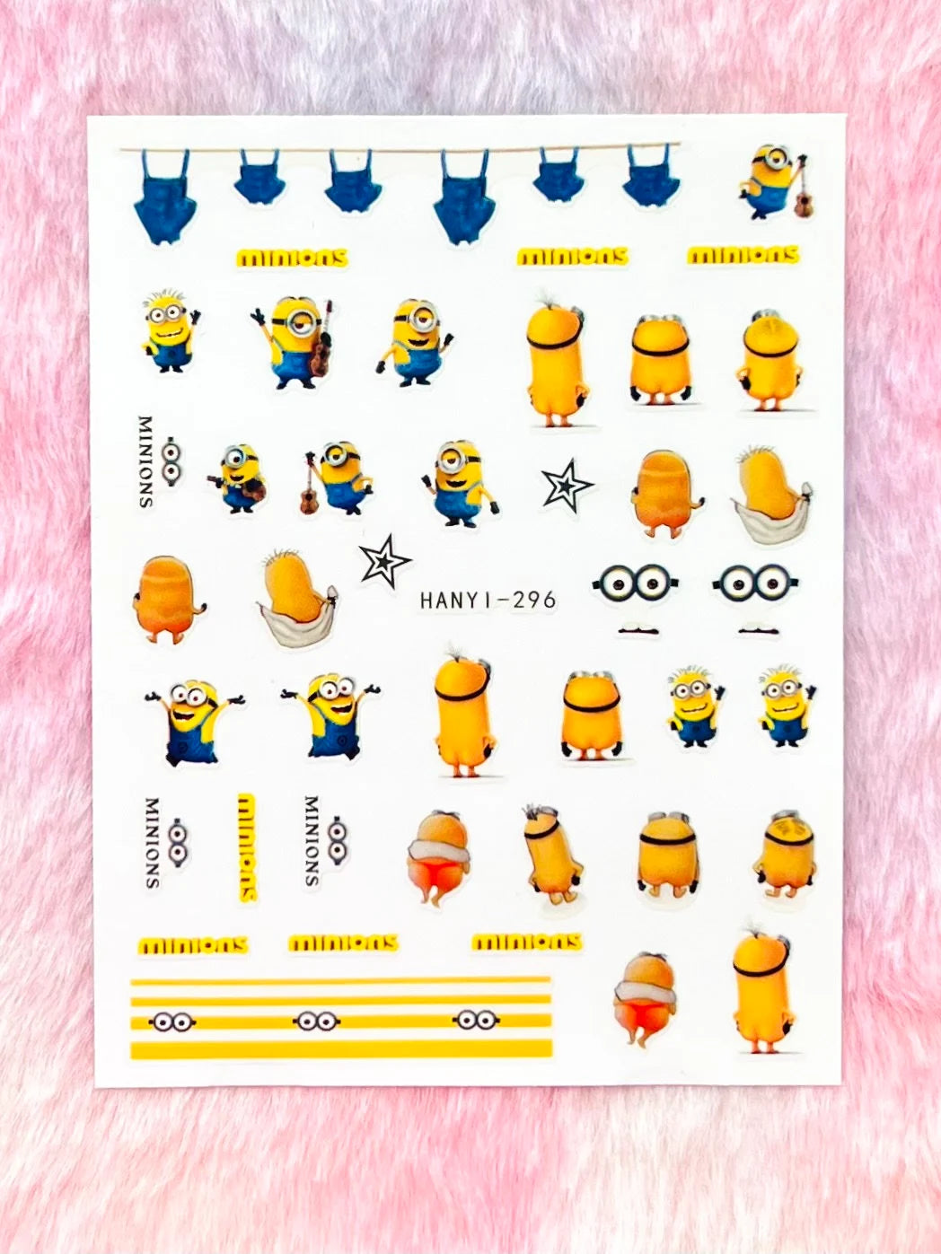 HanYi Nail 3D Design Nail Stickers de Personajes Amarillos HANYI-296