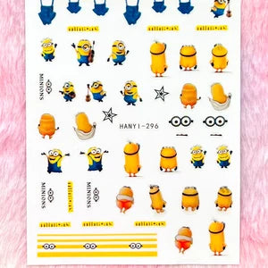 HanYi Nail 3D Design Nail Stickers de Personajes Amarillos HANYI-296