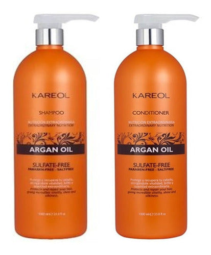 Kareol Argan Oil Kit 2 Piezas Shampoo y Acondicionador 1L