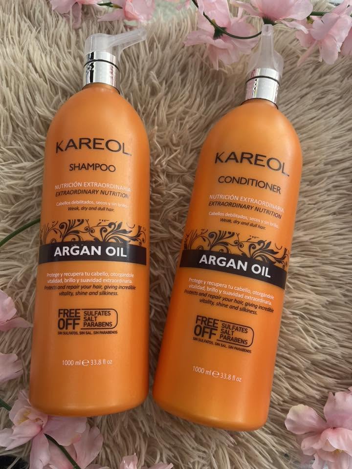 Kareol Argan Oil Kit 2 Piezas Shampoo y Acondicionador 1L