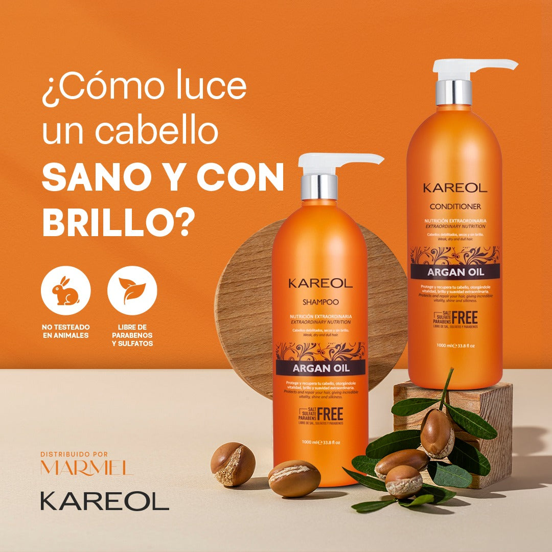 Kareol Argan Oil Kit 2 Piezas Shampoo y Acondicionador 1L