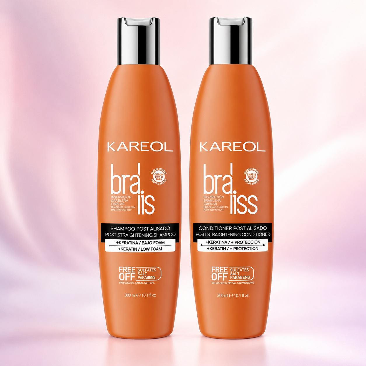 KAREOL BRALISS SHAMPOO Y ACONDICIONADOR POST ALISADO 10.1OZ KIT 2PZ