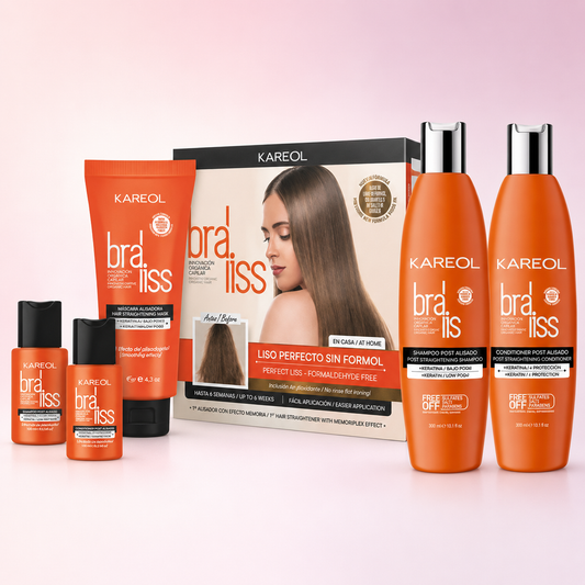 KAREOL BRALISS SHAMPOO + ACONDICIONADOR POST ALISADO 10.1OZ + KIT LACEADOR 2OZ KIT 3PZ
