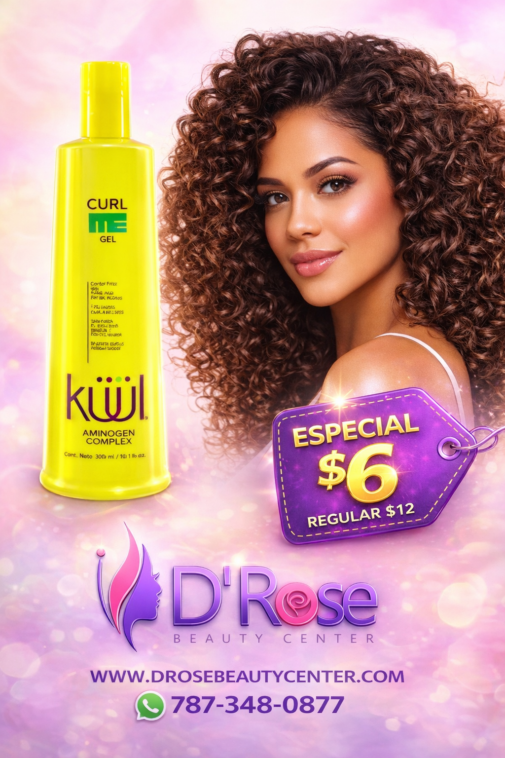 💜 KUUL CURL ME GEL 10.1 oz | Definición, Hidratación y Control de Frizz 💜