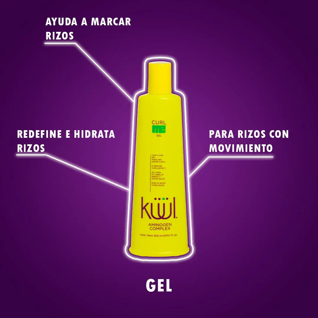 💜 KUUL CURL ME GEL 10.1 oz | Definición, Hidratación y Control de Frizz 💜