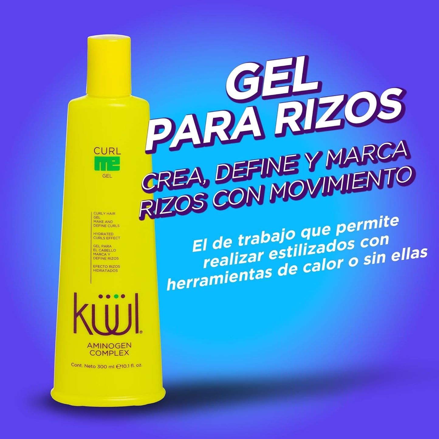 💜 KUUL CURL ME GEL 10.1 oz | Definición, Hidratación y Control de Frizz 💜