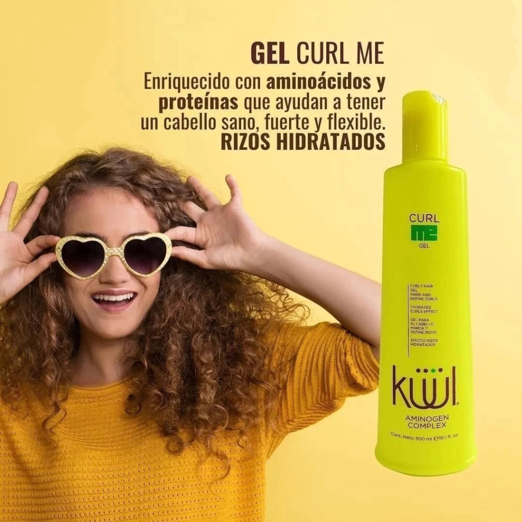 💜 KUUL CURL ME GEL 10.1 oz | Definición, Hidratación y Control de Frizz 💜