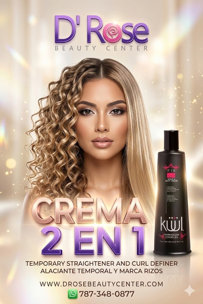 💜 KUUL FIX ME DOUBLE SHIFT CREAM 2 EN 1 – 10.1 oz | Liso Extremo o Rizos Definidos 💜