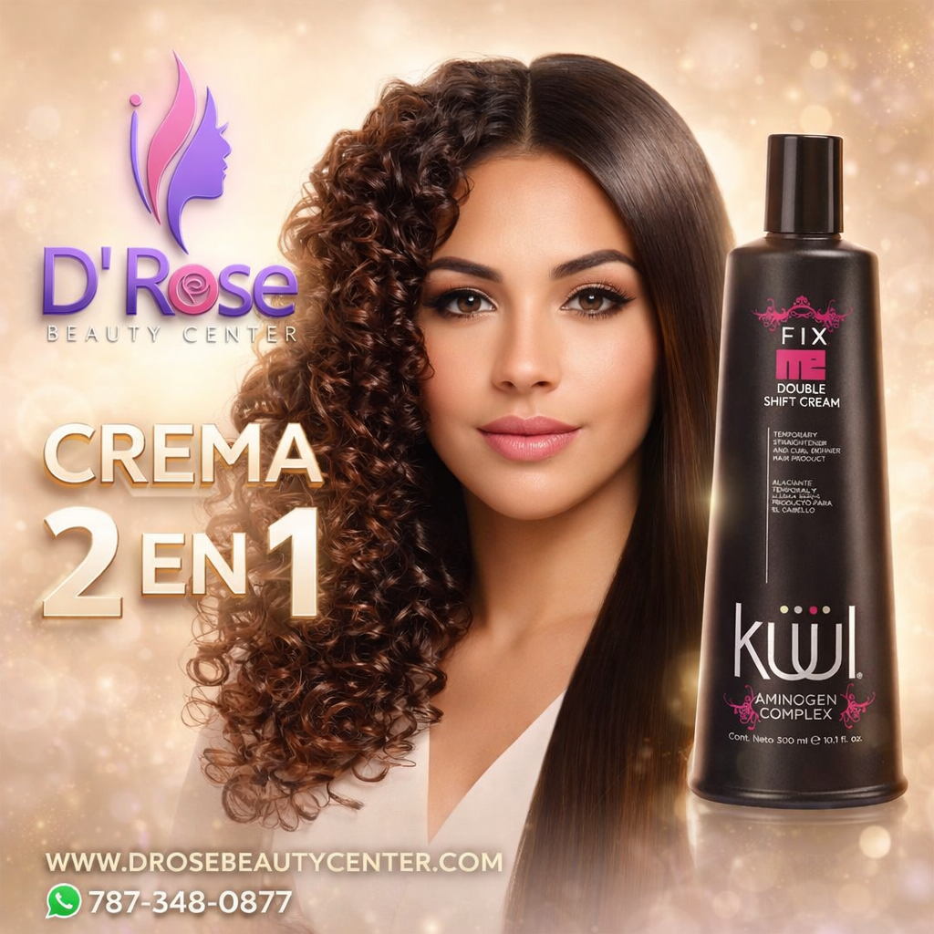 💜 KUUL FIX ME DOUBLE SHIFT CREAM 2 EN 1 – 10.1 oz | Liso Extremo o Rizos Definidos 💜