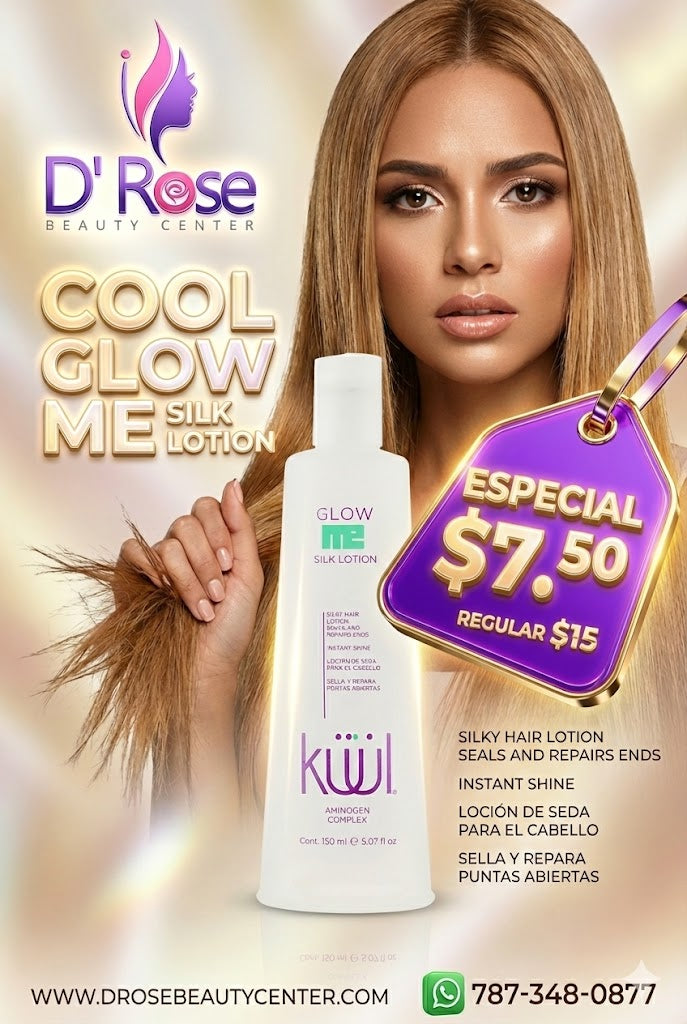 💜 KUUL GLOW ME SILK LOTION 5.07 oz – Brillo Instantáneo &amp; Reparación de Puntas 💜