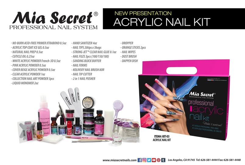 💅 Mia Secret – Professional Acrylic Nail Kit – KIT-03