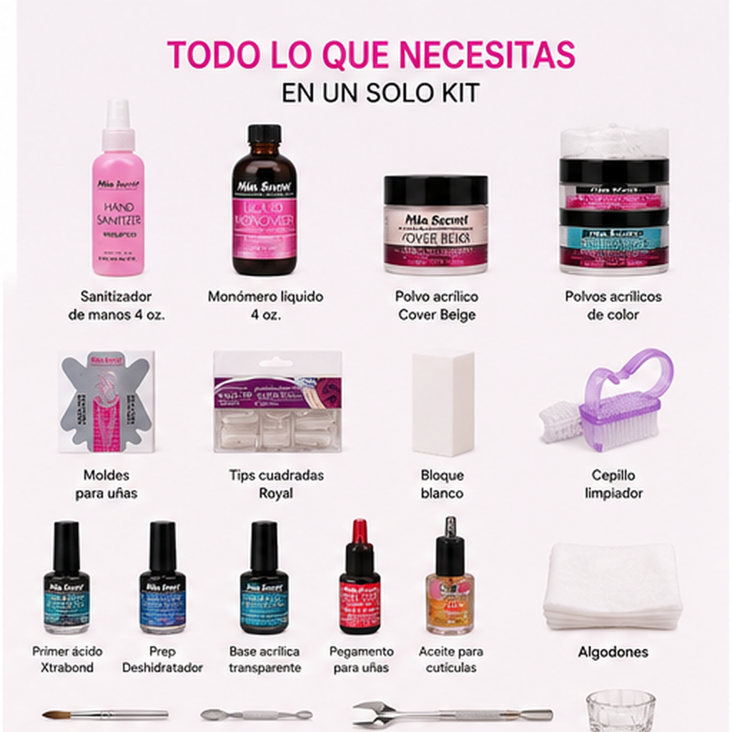Mia Secret Professional Acrylic Nail Kit KIT-03 – Kit Completo para Uñas Acrílicas