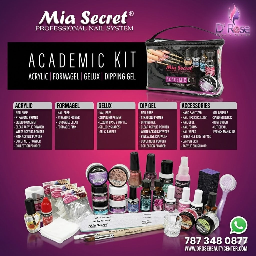 💅 Mia Secret Academic Kit – KIT-A08 | 4 Sistemas Profesionales
