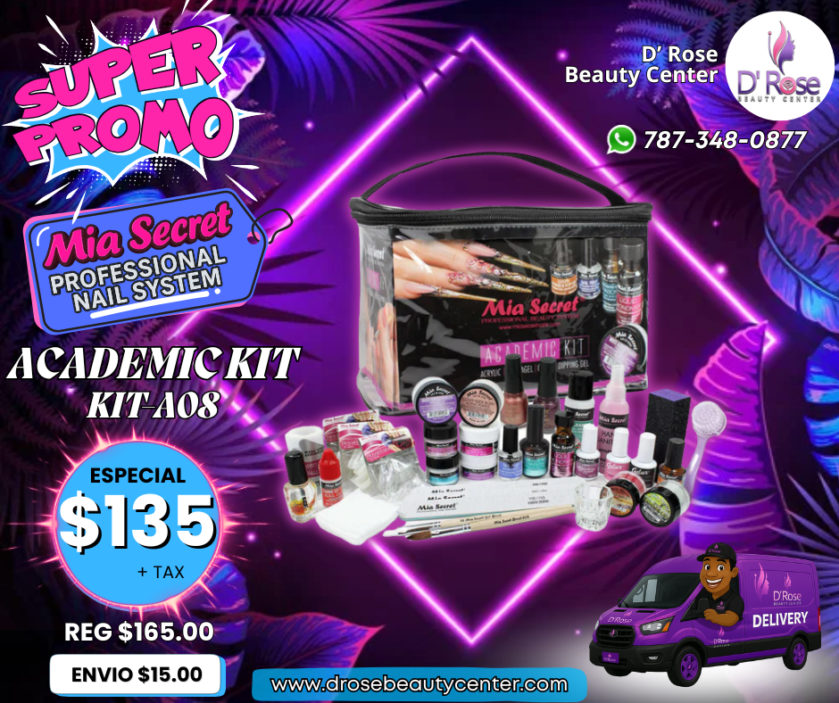 💅 Mia Secret Academic Kit – KIT-A08 | 4 Sistemas Profesionales