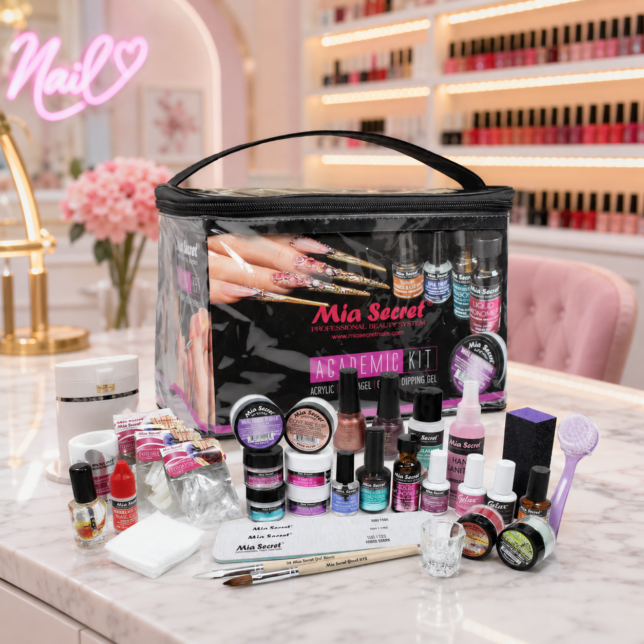 Mia Secret Academic Kit KIT-A08 | Kit Profesional de Uñas 4 Sistemas