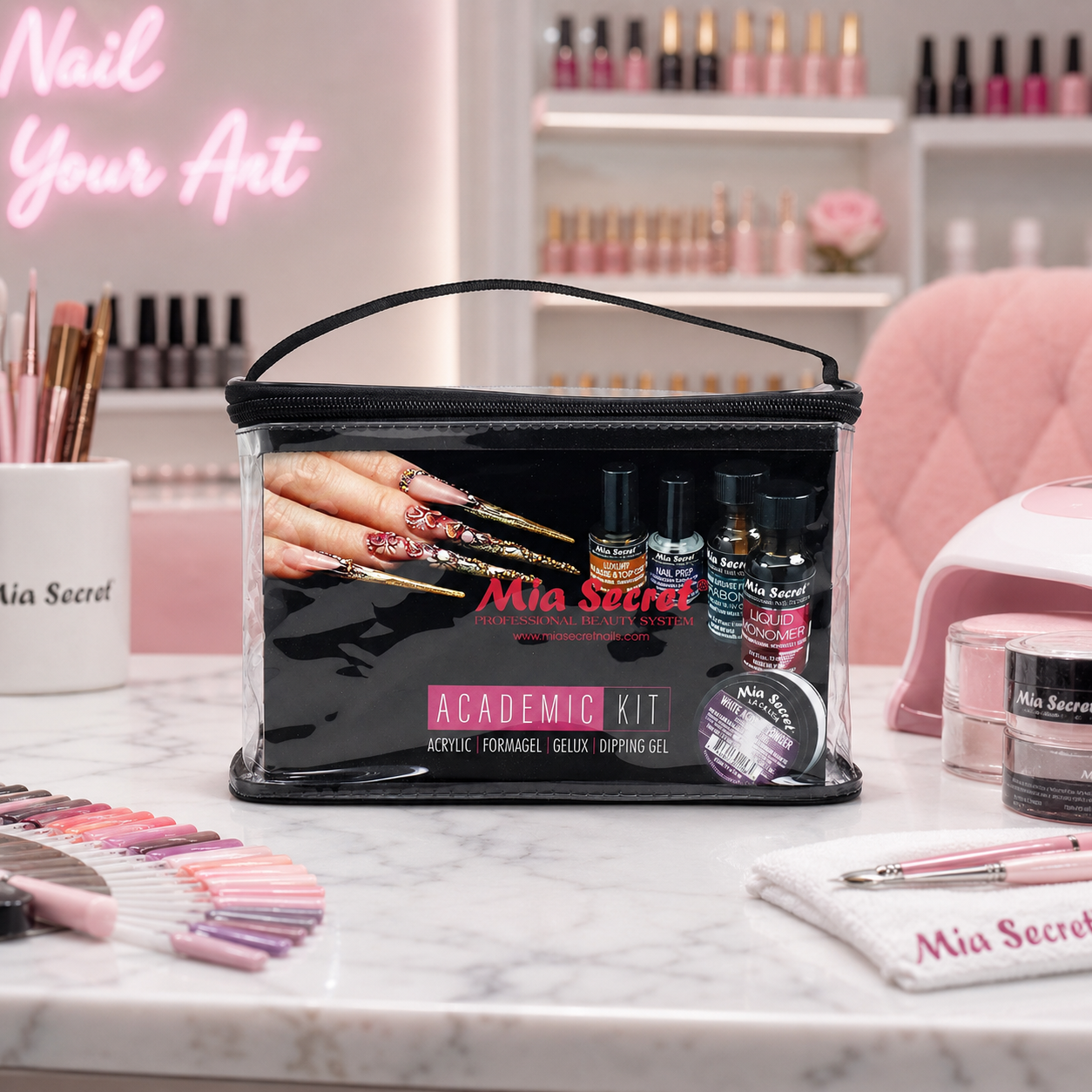 Mia Secret Academic Kit KIT-A08 | Kit Profesional de Uñas 4 Sistemas