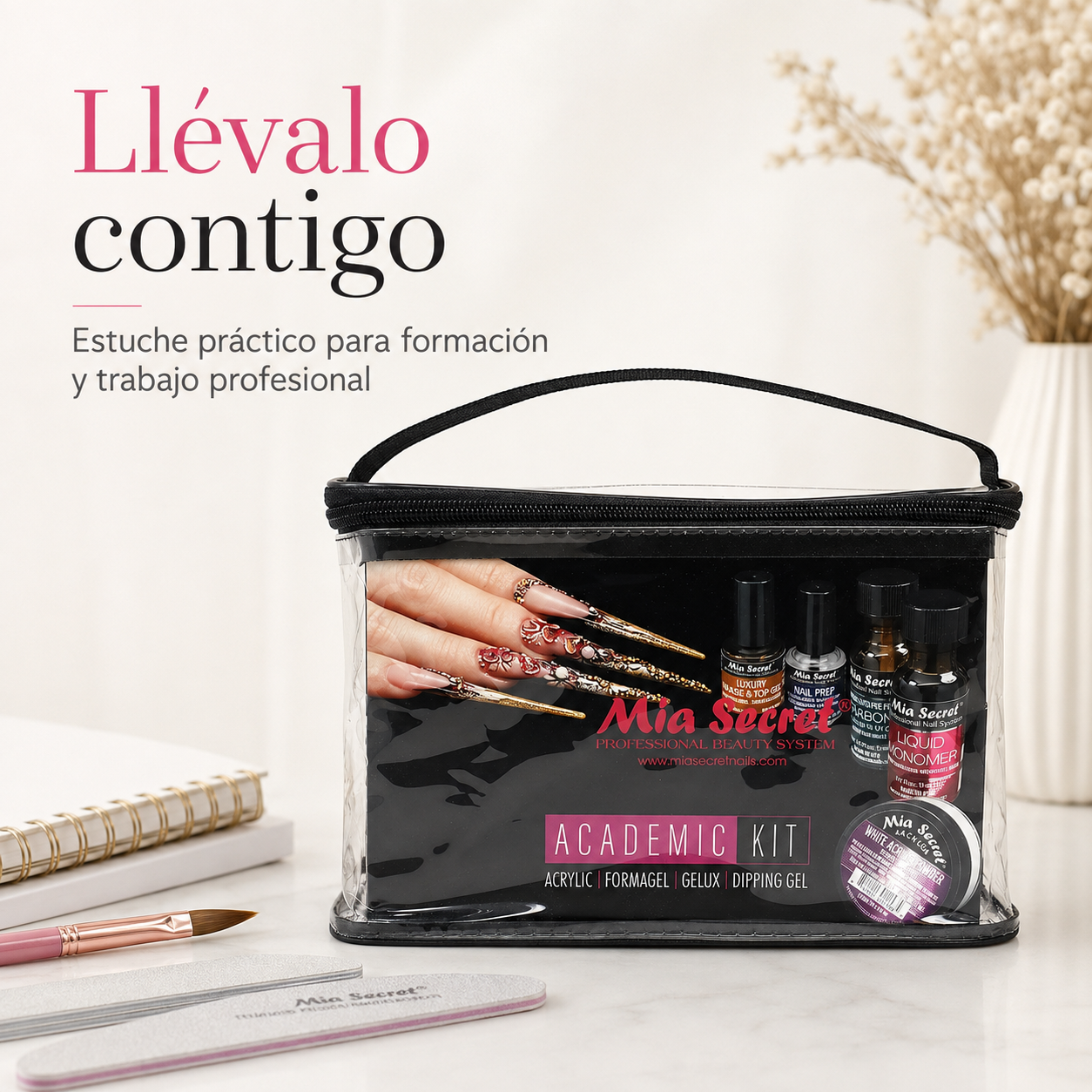 Mia Secret Academic Kit KIT-A08 | Kit Profesional de Uñas 4 Sistemas