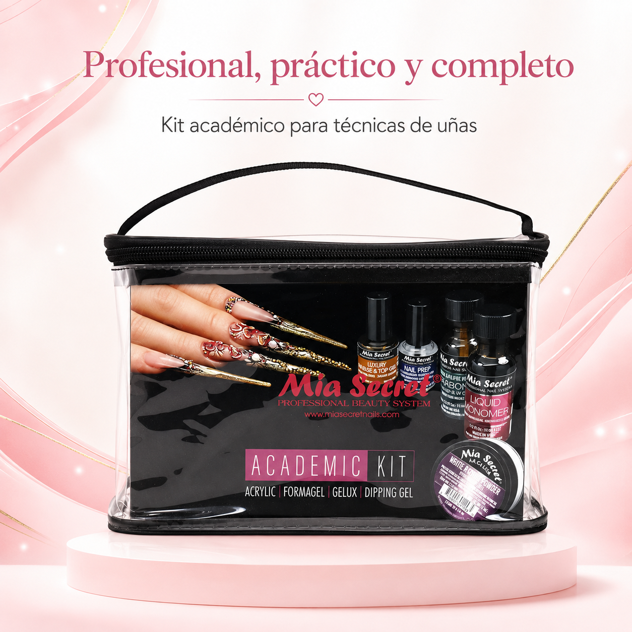 Mia Secret Academic Kit KIT-A08 | Kit Profesional de Uñas 4 Sistemas