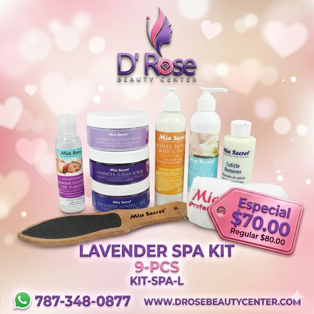 🌿✨ Mia Secret® Lavender SPA Kit 9 Piezas (KIT-SPA-L) — Sistema Profesional de Pedicure Spa con Lavanda ✨🌿