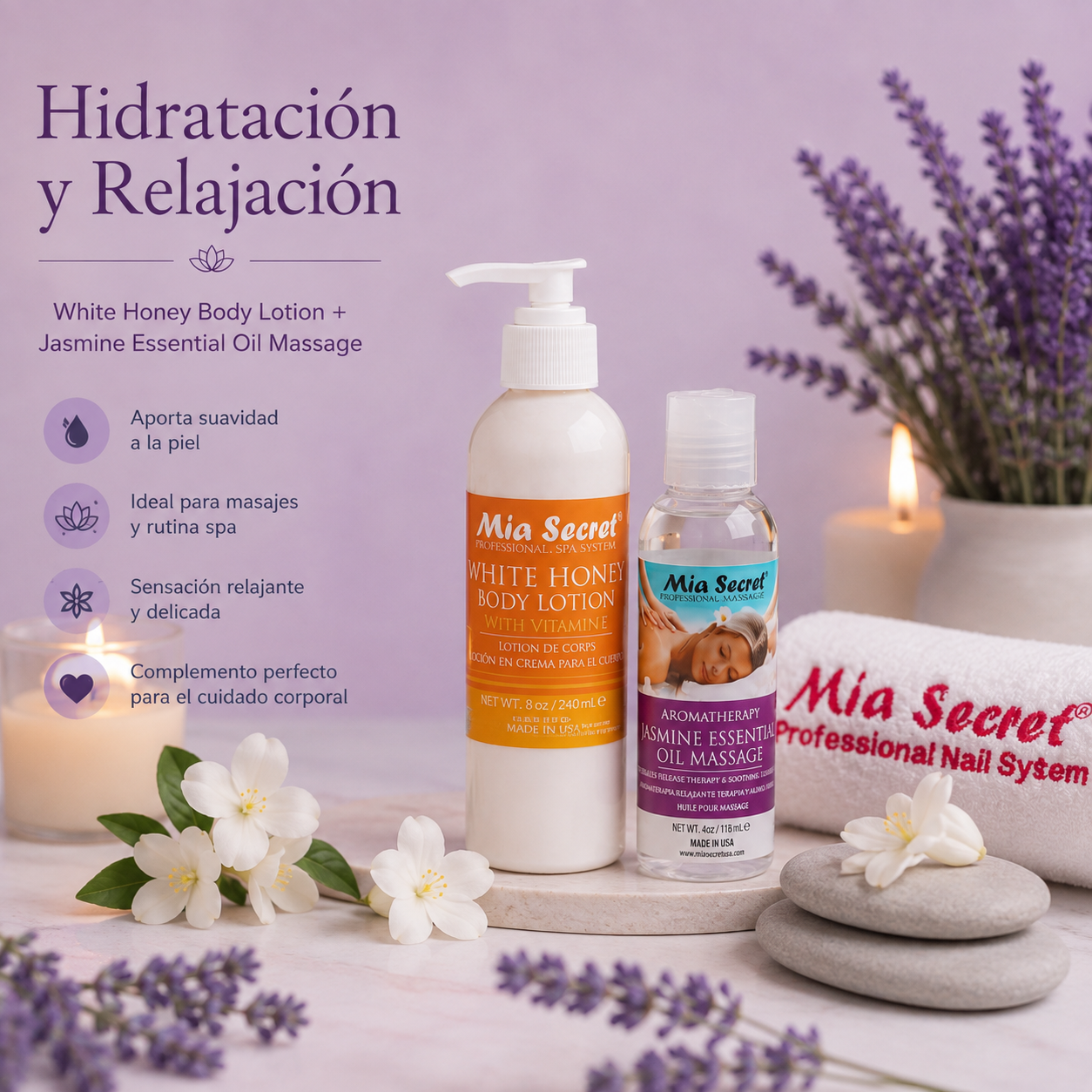 Mia Secret Lavender SPA Kit 9 Piezas KIT-SPA-L – Pedicure y Spa Profesional