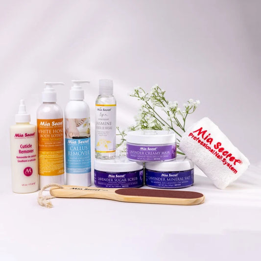Mia Secret Lavender SPA Kit 9 Piezas KIT-SPA-L – Pedicure y Spa Profesional