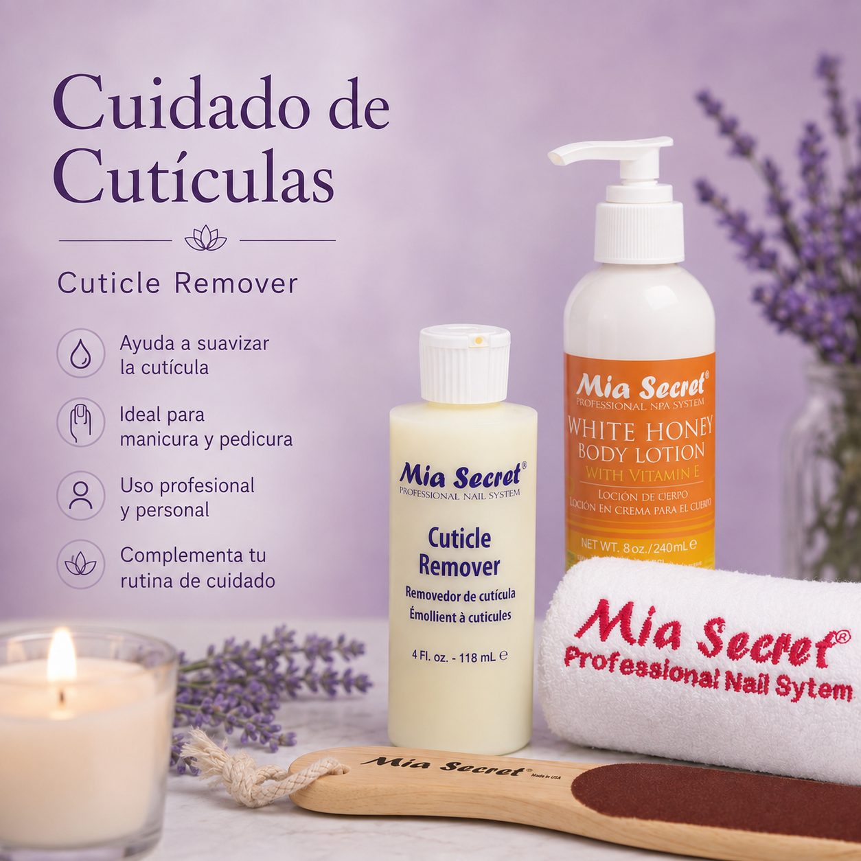 Mia Secret Lavender SPA Kit 9 Piezas KIT-SPA-L – Pedicure y Spa Profesional