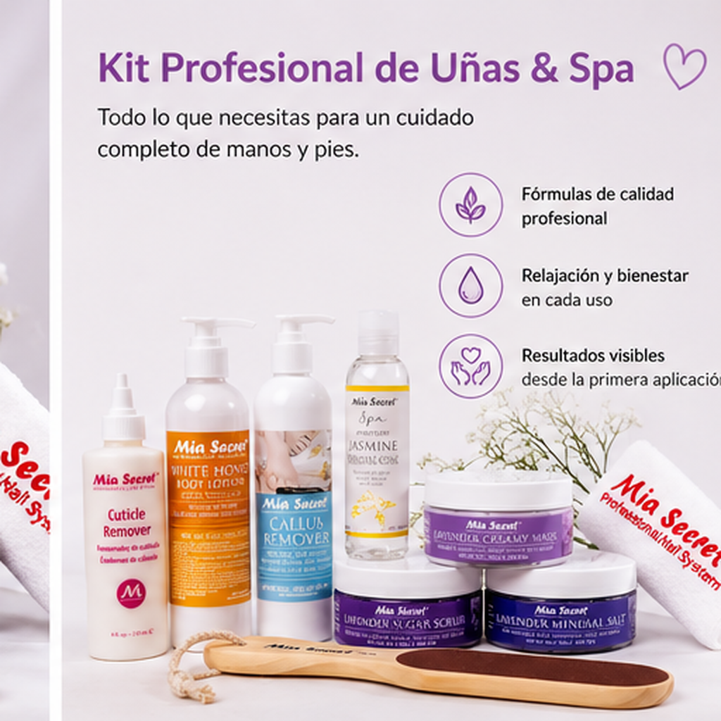 Mia Secret Lavender SPA Kit 9 Piezas KIT-SPA-L – Pedicure y Spa Profesional