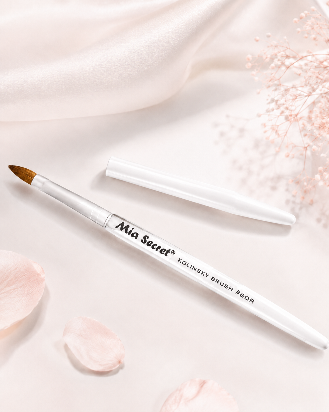 Mia Secret Kolinsky Brush #6 KNB-60R – Pincel Oval Profesional para Acrílico