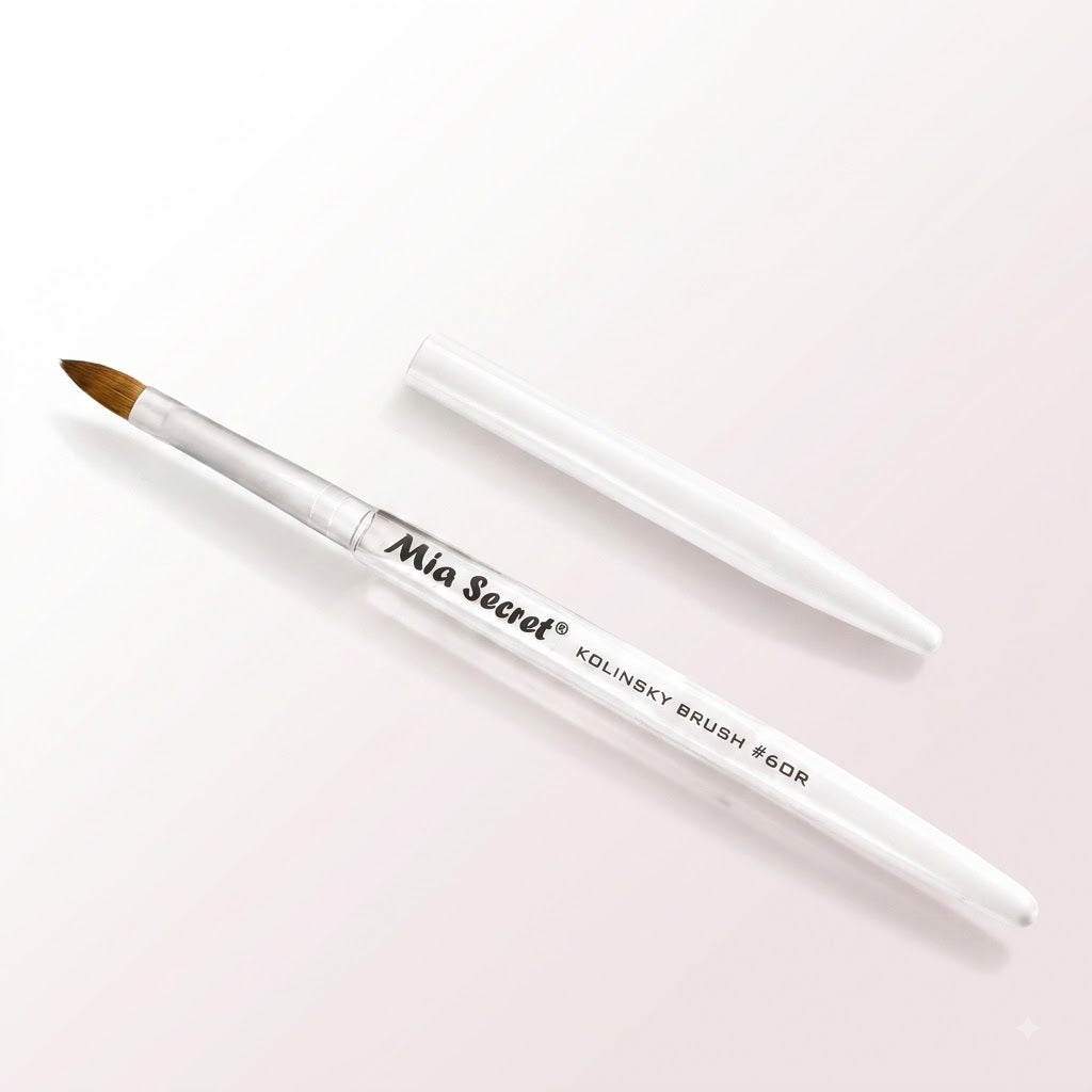 Mia Secret Kolinsky Brush #6 KNB-60R – Pincel Oval Profesional para Acrílico