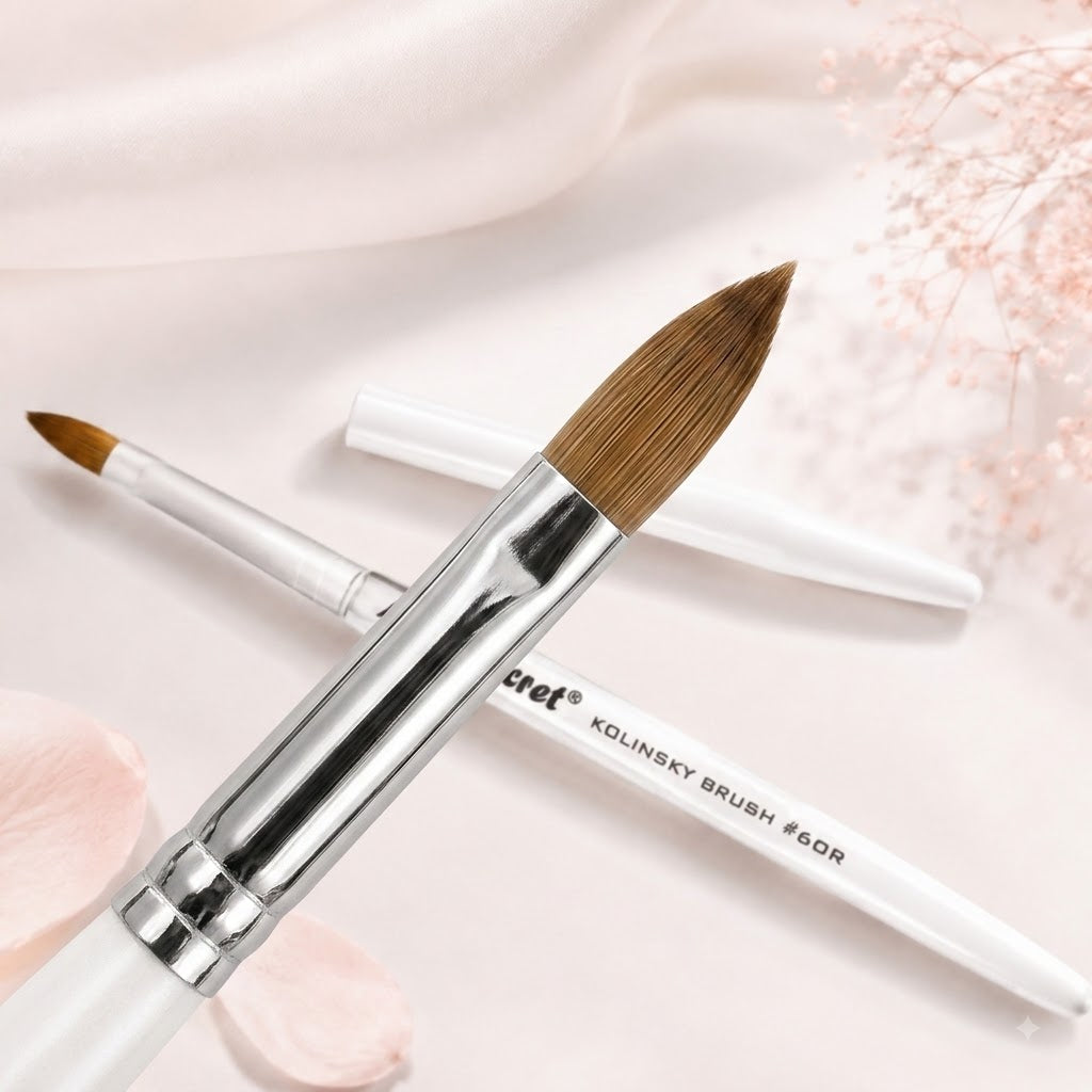 Mia Secret Kolinsky Brush #6 KNB-60R – Pincel Oval Profesional para Acrílico