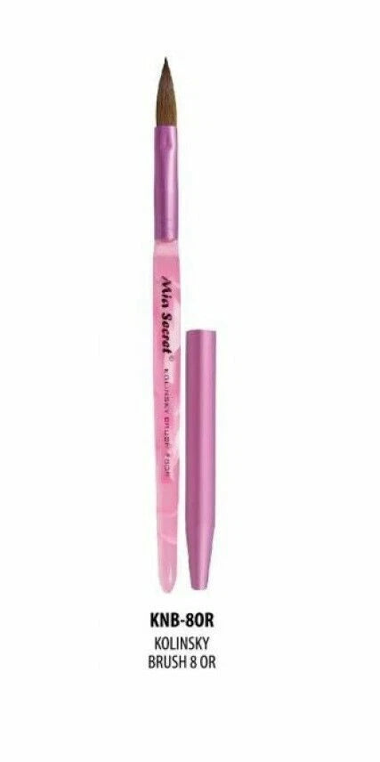 💅✨ Mia Secret® Pincel Kolinsky Profesional #8 KNB-8OR — Precisión Profesional para Uñas Acrílicas ✨💅