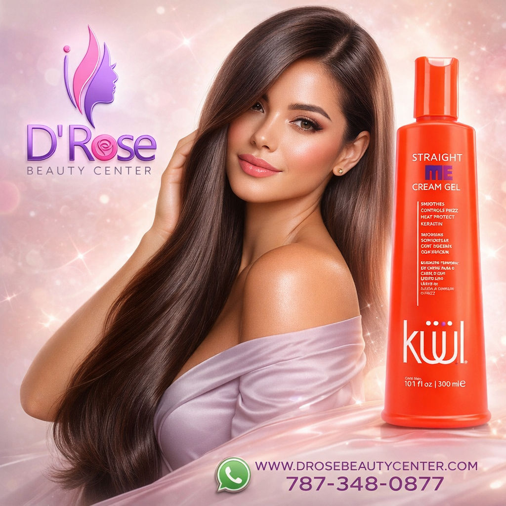💜 KUUL Straight Me Cream Gel Leave-In 10.1 oz | Liso Perfecto sin Frizz 💜