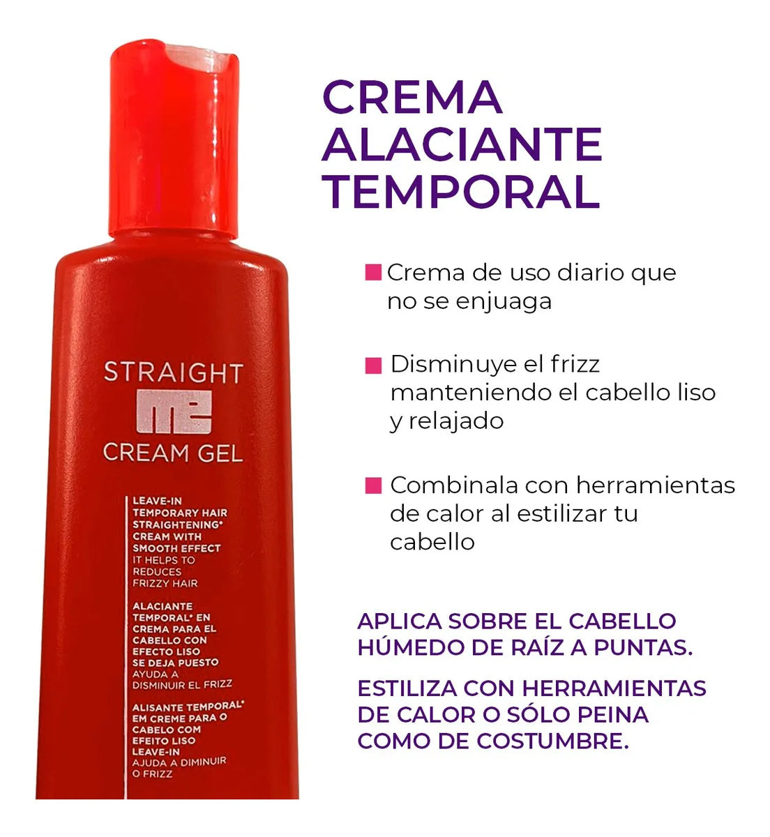 💜 KUUL Straight Me Cream Gel Leave-In 10.1 oz | Liso Perfecto sin Frizz 💜
