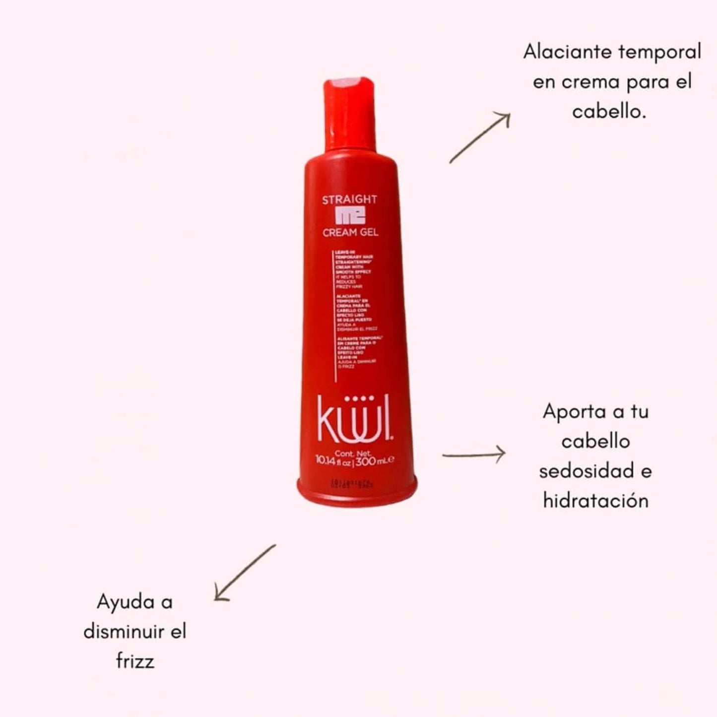 💜 KUUL Straight Me Cream Gel Leave-In 10.1 oz | Liso Perfecto sin Frizz 💜