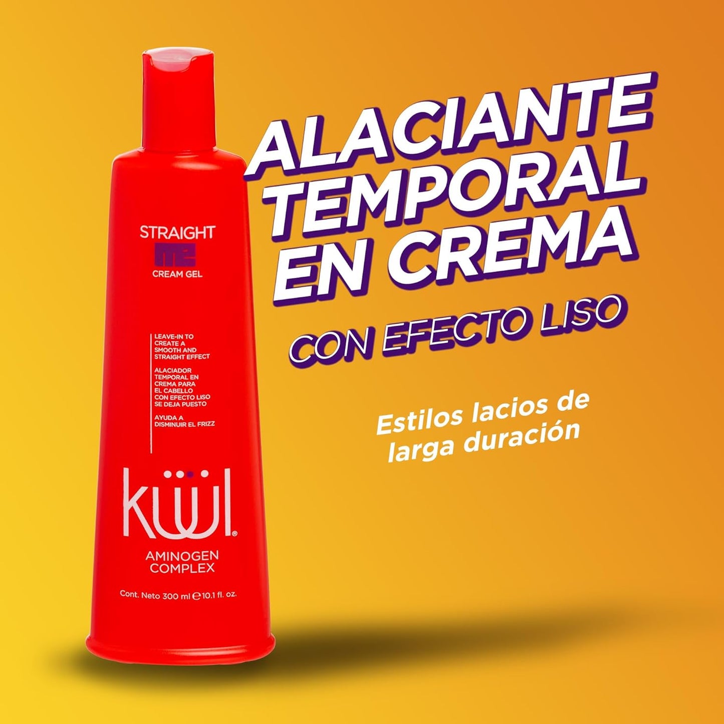 💜 KUUL Straight Me Cream Gel Leave-In 10.1 oz | Liso Perfecto sin Frizz 💜