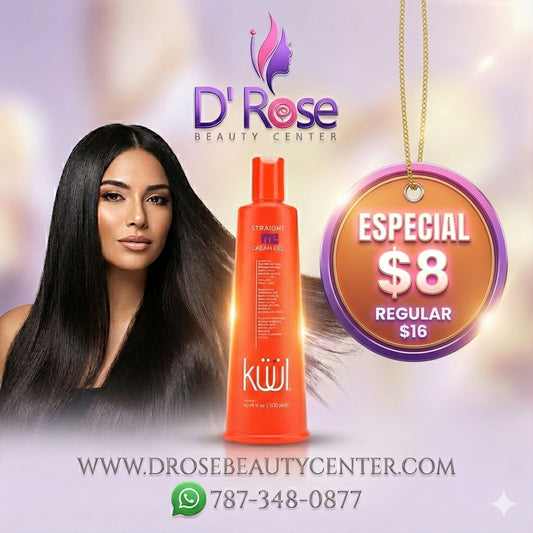 💜 KUUL Straight Me Cream Gel Leave-In 10.1 oz | Liso Perfecto sin Frizz 💜