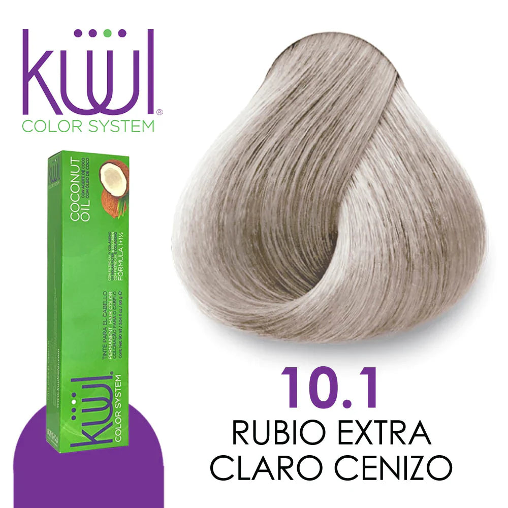 💇♀️ KUUL COLOR SYSTEM 10.1 RUBIO EXTRA CLARO CENIZO 3.04OZ