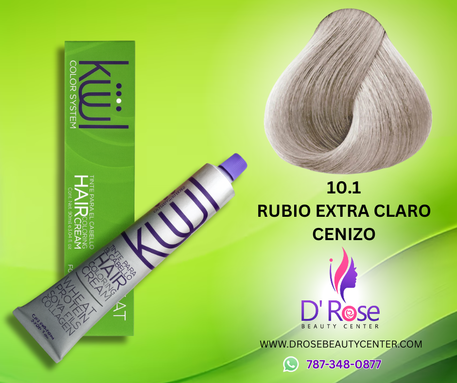 💇♀️ KUUL COLOR SYSTEM 10.1 RUBIO EXTRA CLARO CENIZO 3.04OZ