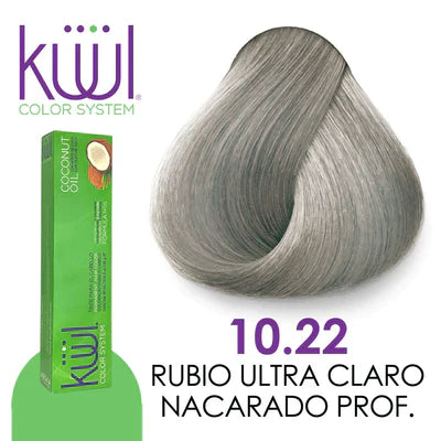 💇♀️ KUUL COLOR SYSTEM 10.22 RUBIO EXTRA CLARO NACARADO INTENSO 3.04OZ
