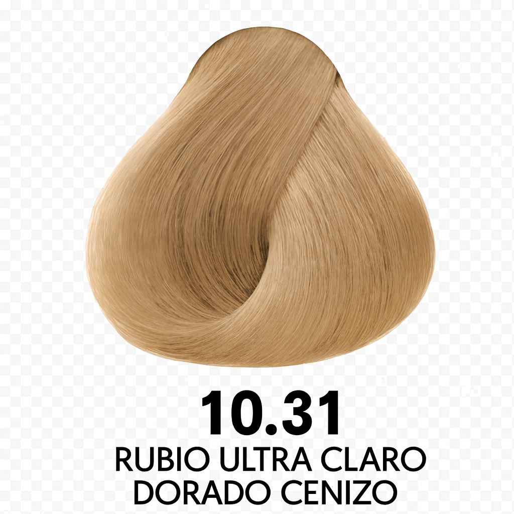 💇♀️ KUUL COLOR SYSTEM 10.31 RUBIO ULTRA CLARO DORADO CENIZO 3.04OZ