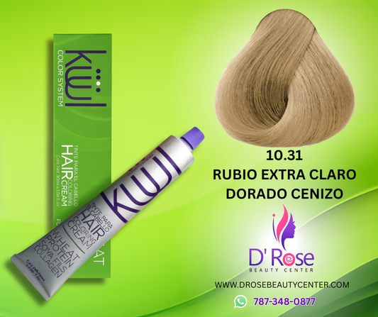 💇♀️ KUUL COLOR SYSTEM 10.31 RUBIO ULTRA CLARO DORADO CENIZO 3.04OZ