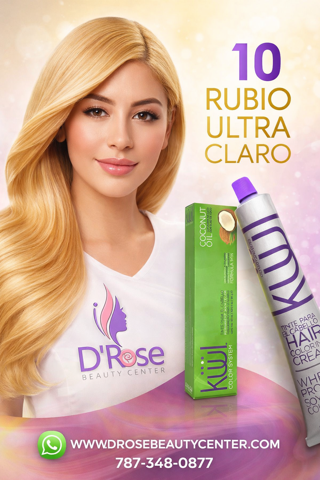💎 KUUL 10 Rubio Ultra Claro – 3.04 oz | Máxima Aclaración Profesional 💎