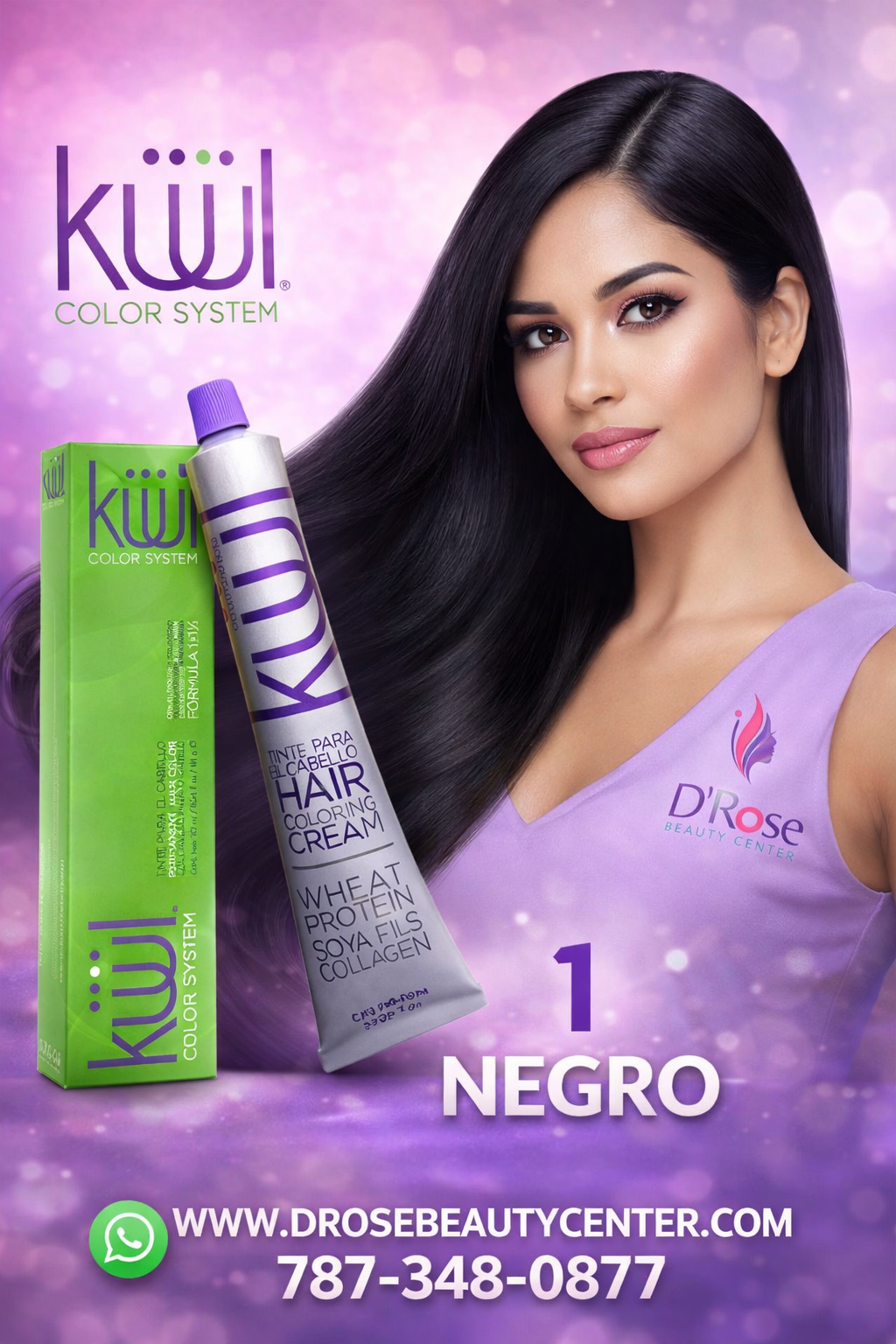 🖤 KUUL 1 NEGRO – 3.04 oz | Negro Profundo, Elegante y Profesional 🖤