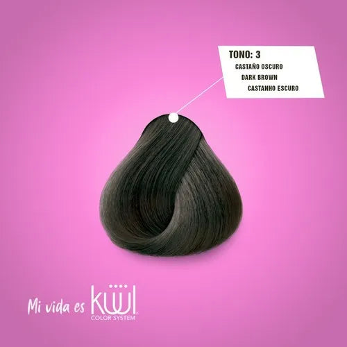 🤎 KUUL 3 Castaño Oscuro – 3.04 oz | Cobertura Total y Elegancia Natural 🤎