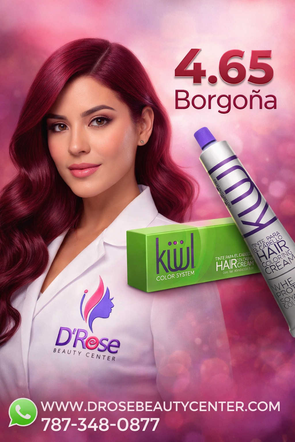 🍷 KUUL 4.65 Borgoña – 3.04 oz | Intensidad y Elegancia Profesional 🍷
